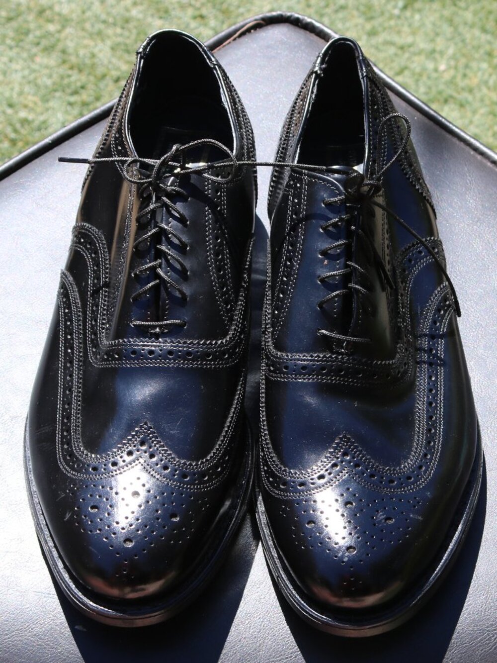 Stuart McGuire Full Brogue Short wing Oxford dress shoes